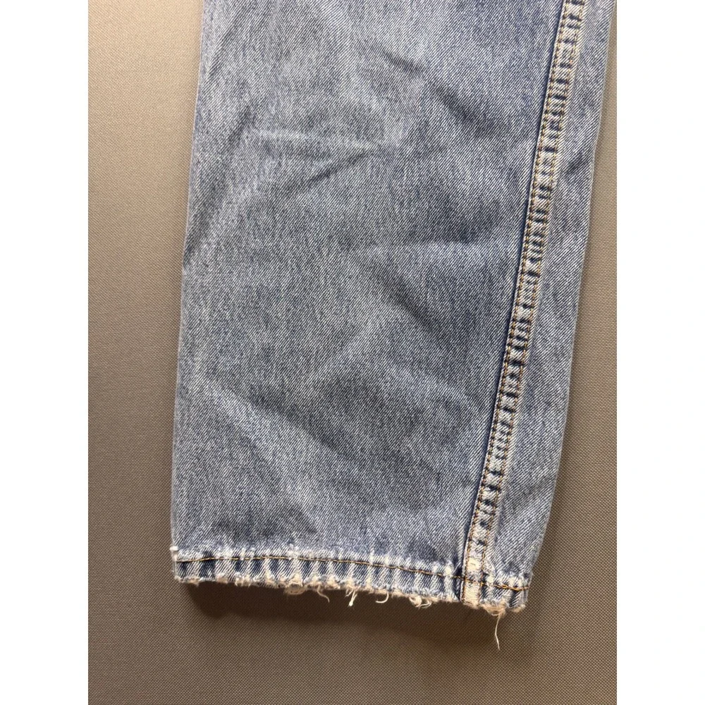 Levi's 505 Straight Leg Jeans Mens Blue Medium Wash‎ Frayed Hem 34x32